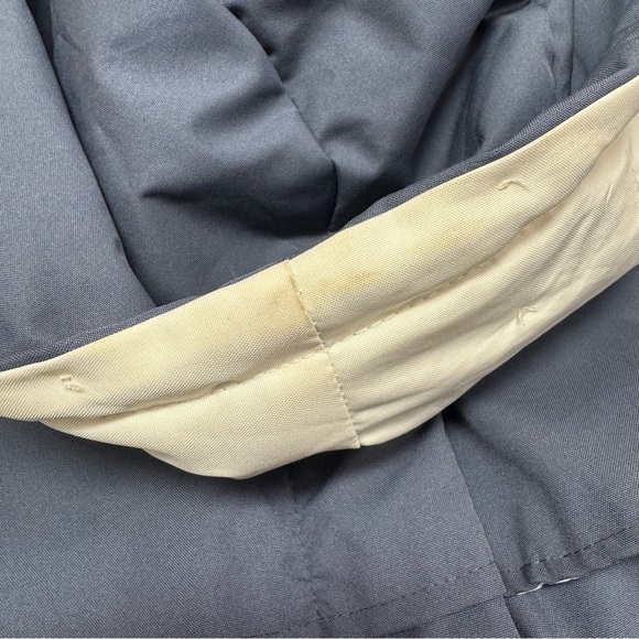 Nap Loungewear Hooded Drawstring Duck Down Filled Parka Coat Hazel Blue Large L - Picture 13 of 16